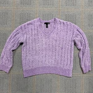 Lavender Sweater by Boomingdales Aqua Size XS